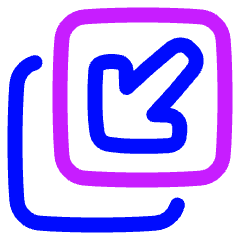 Line Arrow Minimize Window 4 Icon from Plump Neon Set