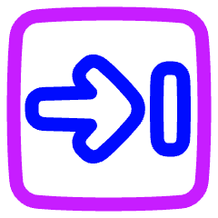 Line Arrow Right Square 2 Icon from Plump Neon Set