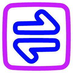 Line Arrow Transfer Horizontal Square 1 Icon from Plump Neon Set