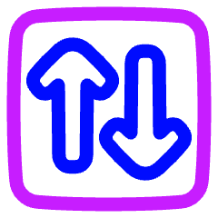 Line Arrow Transfer Vertical Square 2 Icon from Plump Neon Set