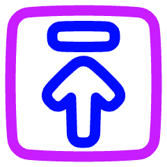 Line Arrow Up Square 2 Icon from Plump Neon Set