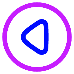 Tailless Triangle Arrow Left Circle Icon from Plump Neon Set