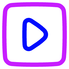 Tailless Triangle Arrow Right Square Icon from Plump Neon Set