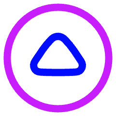 Tailless Triangle Arrow Up Circle Icon from Plump Neon Set