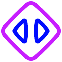 Triangle Arrow Expand Horizontal Diamond Icon from Plump Neon Set