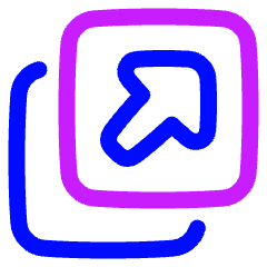 Triangle Arrow Expand Window 2 Icon from Plump Neon Set