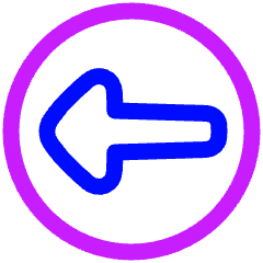 Triangle Arrow Left Circle 1 Icon from Plump Neon Set