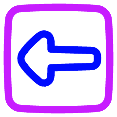 Triangle Arrow Left Square Icon from Plump Neon Set