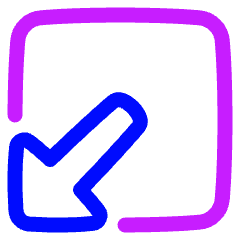 Triangle Arrow Minimize Window 1 Icon from Plump Neon Set