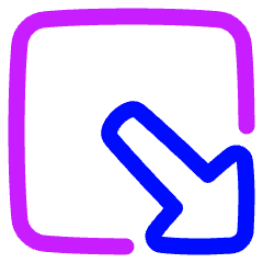 Triangle Arrow Minimize Window 2 Icon from Plump Neon Set