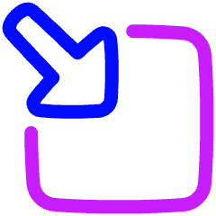 Triangle Arrow Minimize Window 3 Icon from Plump Neon Set