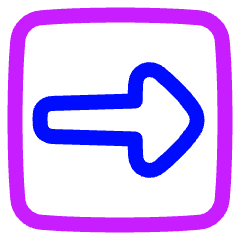 Triangle Arrow Right Square Icon from Plump Neon Set