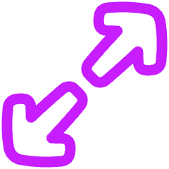 Line Arrow Expand Diagonal 1 Icon from Plump Neon Set