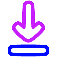 Line Arrow Move Down 1 Icon from Plump Neon Set