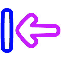 Line Arrow Move Left 1 Icon from Plump Neon Set