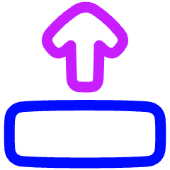Line Arrow Move Up 2 Icon from Plump Neon Set