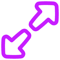 Triangle Arrow Expand Diagonal 1 Icon from Plump Neon Set