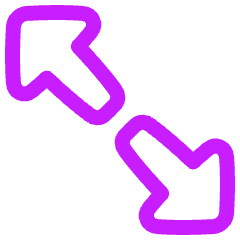 Triangle Arrow Expand Diagonal 2 Icon from Plump Neon Set