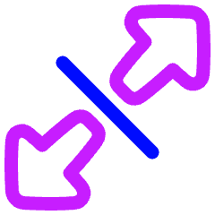 Triangle Arrow Expand Diagonal 3 Icon from Plump Neon Set