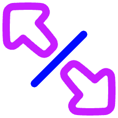 Triangle Arrow Expand Diagonal 4 Icon from Plump Neon Set