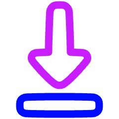 Triangle Arrow Move Down 1 Icon from Plump Neon Set