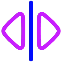 Triangle Arrow Move Horizontal Icon from Plump Neon Set