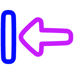 Triangle Arrow Move Left 1 Icon from Plump Neon Set