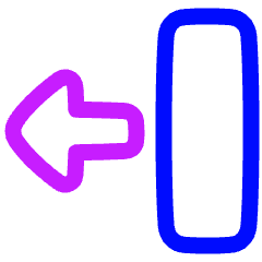 Triangle Arrow Move Left 2 Icon from Plump Neon Set
