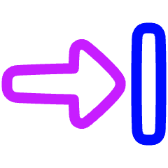 Triangle Arrow Move Right 1 Icon from Plump Neon Set