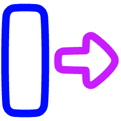 Triangle Arrow Move Right 2 Icon from Plump Neon Set