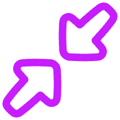 Triangle Arrow Shrink Diagonal 1 Icon from Plump Neon Set