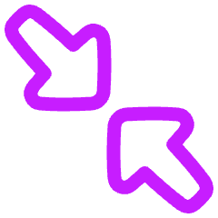 Triangle Arrow Shrink Diagonal 2 Icon from Plump Neon Set
