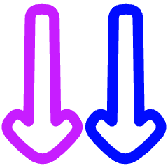 Double Line Arrow Down Icon from Plump Neon Set