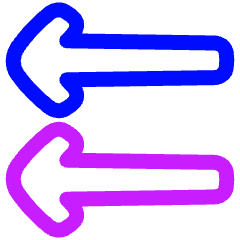 Double Line Arrow Left Icon from Plump Neon Set