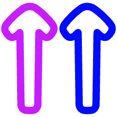 Double Line Arrow Up Icon from Plump Neon Set