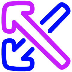 Line Arrow Crossover Left Icon from Plump Neon Set