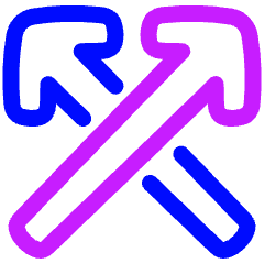 Line Arrow Crossover Up Icon from Plump Neon Set