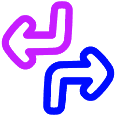 Line Arrow Dodge 1 Icon from Plump Neon Set