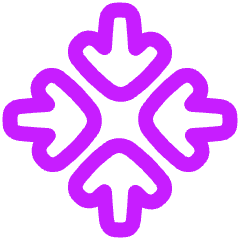 Line Arrow Point Center Icon from Plump Neon Set