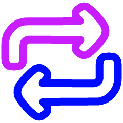 Line Arrow Reload Horizontal 1 Icon from Plump Neon Set