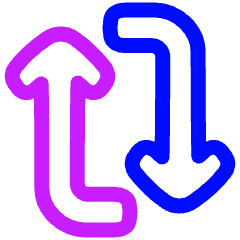 Line Arrow Reload Vertical 1 Icon from Plump Neon Set