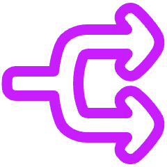 Line Arrow Split Right 1 Icon from Plump Neon Set