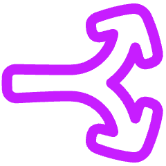 Line Arrow Split Vertical Right 2 Icon from Plump Neon Set