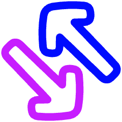 Line Arrow Transfer Diagonal 4 Icon from Plump Neon Set