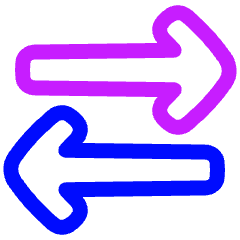 Line Arrow Transfer Horizontal 2 Icon from Plump Neon Set