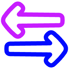 Line Arrow Transfer Horizontal 3 Icon from Plump Neon Set