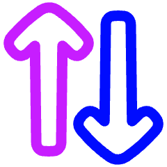 Line Arrow Transfer Vertical 2 Icon from Plump Neon Set