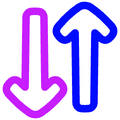 Line Arrow Transfer Vertical 3 Icon from Plump Neon Set