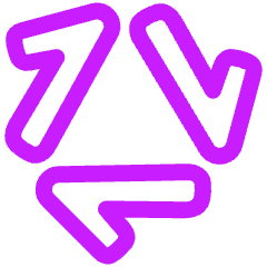 Line Arrow Triangle Loop Icon from Plump Neon Set