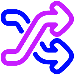 Shuffle Line Arrow Icon from Plump Neon Set